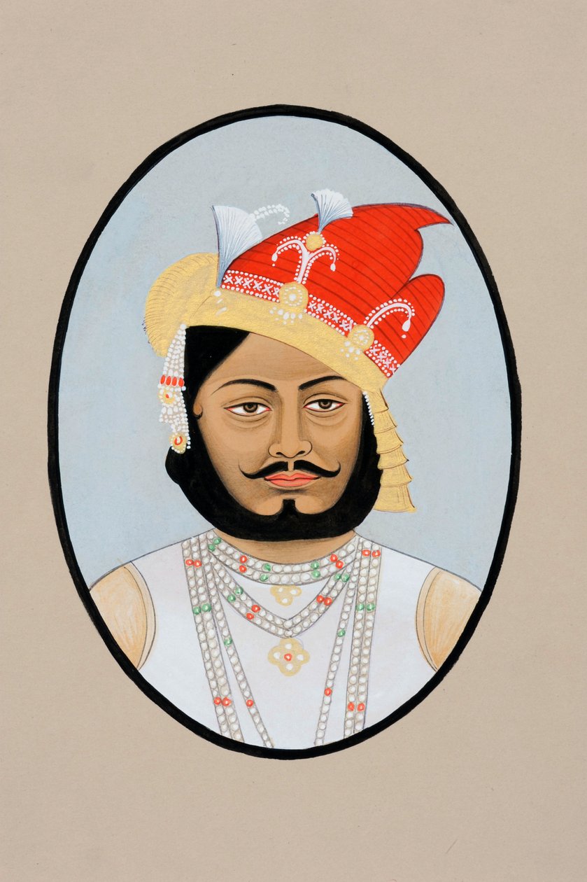Pintura em miniatura de Bairi Sal Jaisalmer de School Indian