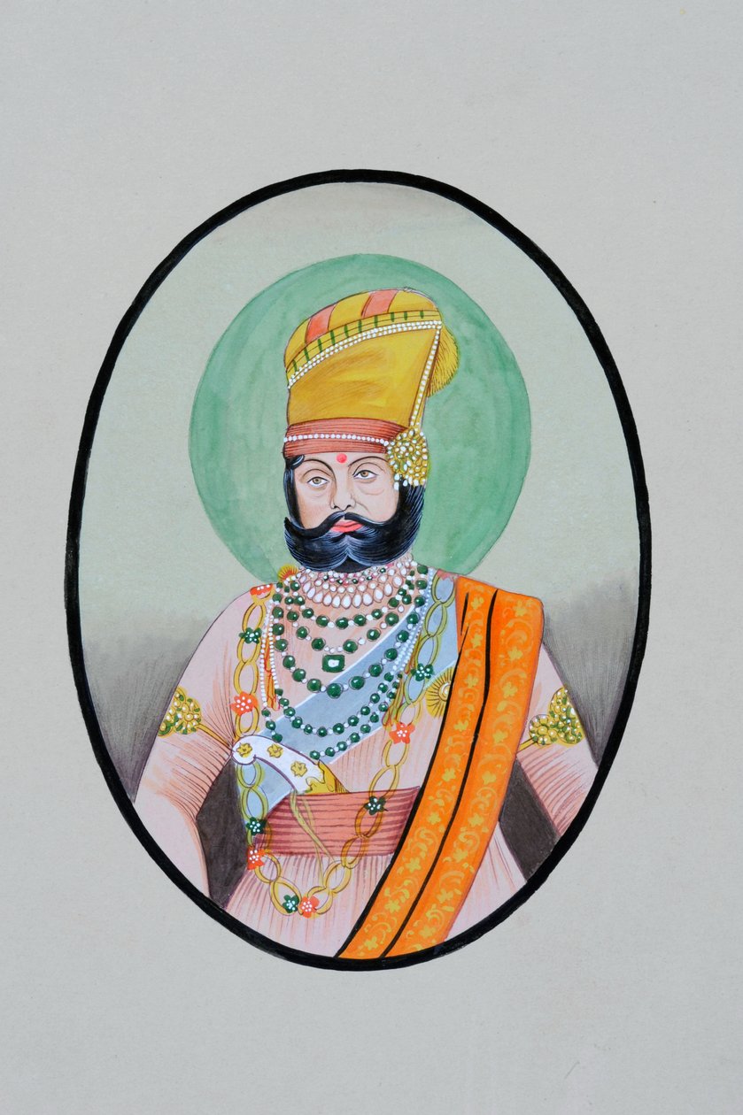 Miniatura de uma calça do Maharaja Jaswant Singh Jodhpur de School Indian