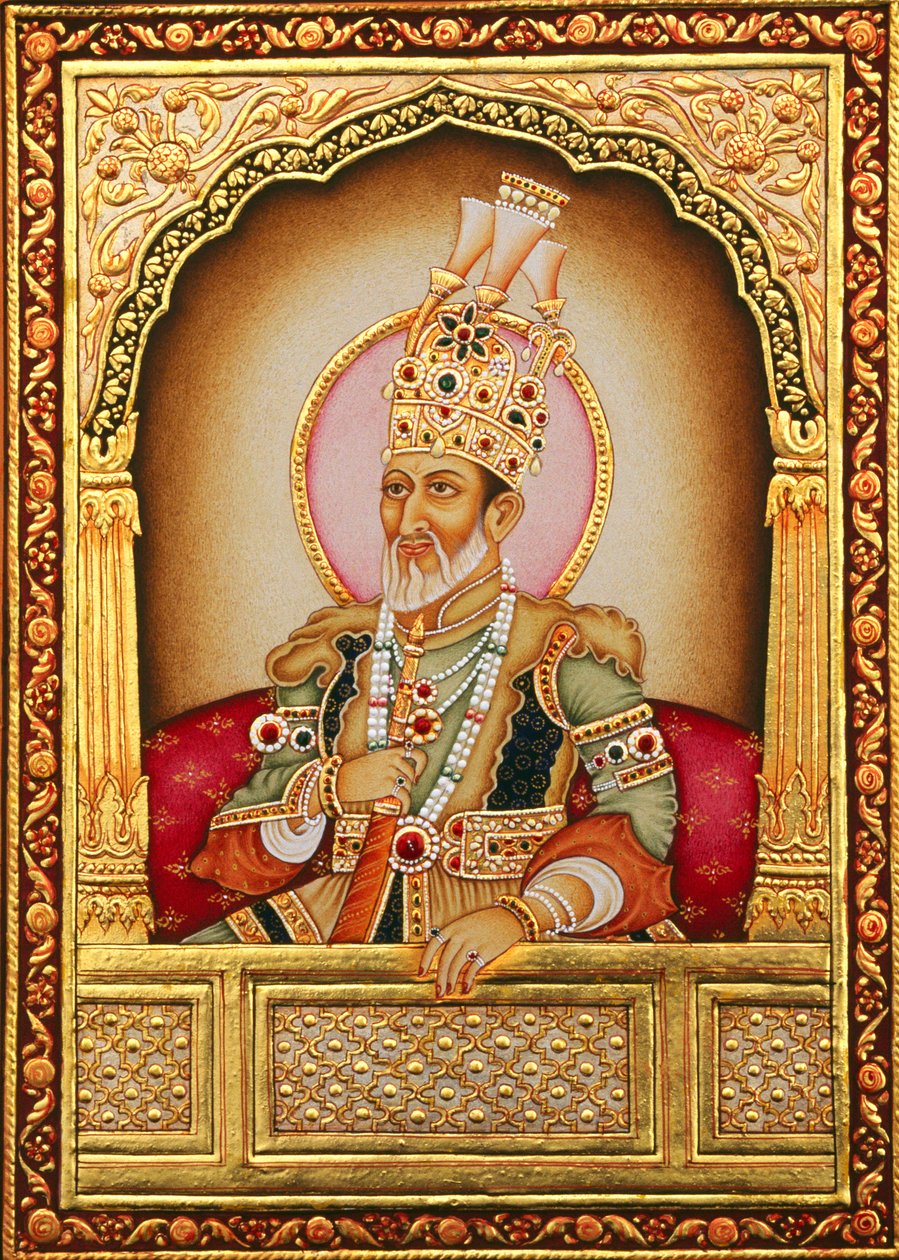 Pintura em miniatura mogol Bahadur Shah Zafar de School Indian
