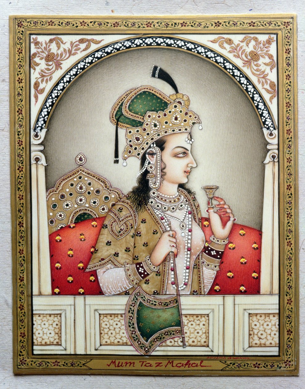 Retrato de Arjumand Banu Begum (d.1631) Mumtaz-i Mahal de School Indian