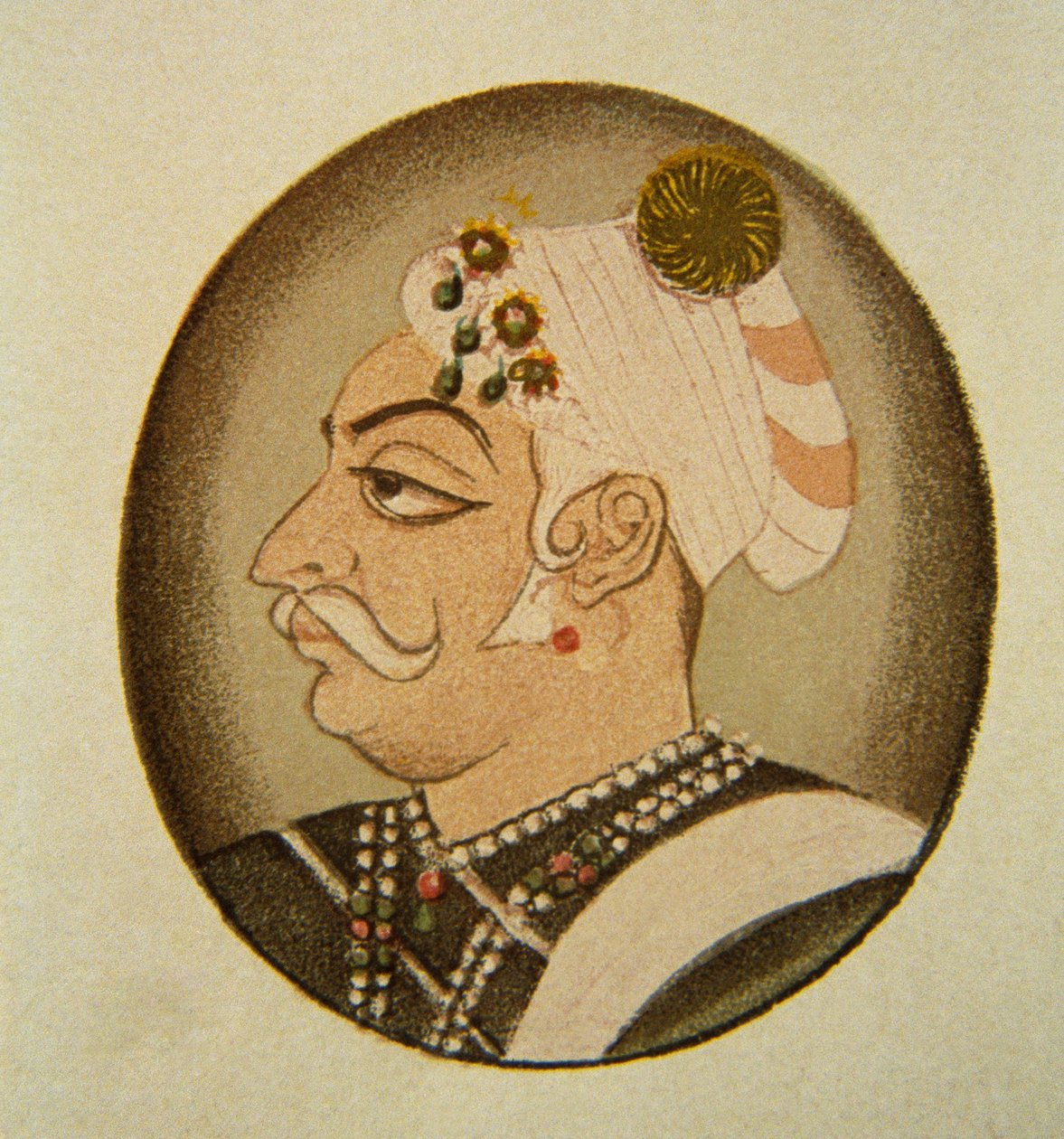 Retrato de Maharaja Bhartpur Badam Singh, Rajasthan, Índia de School Indian