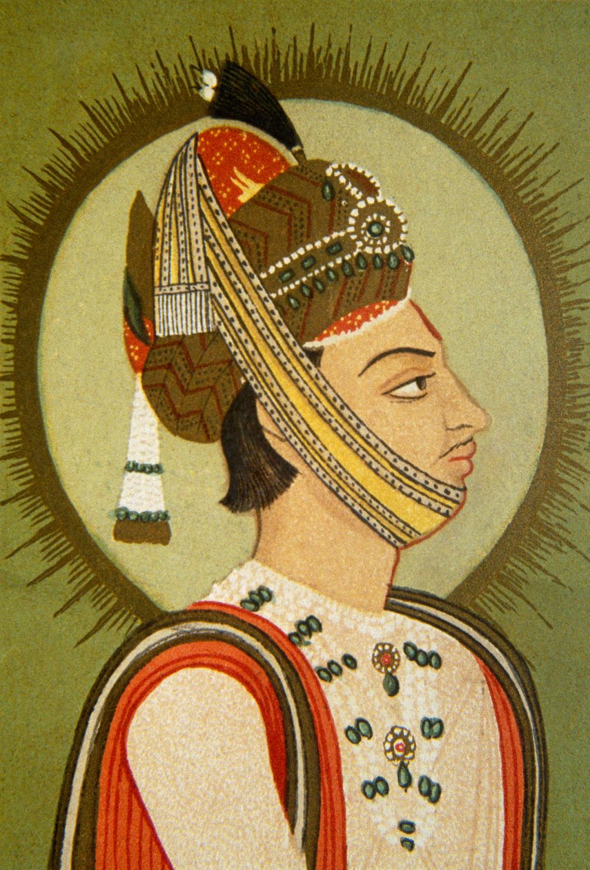 Retrato de Maharaja Jay Singh Iii, Jaipur, Rajasthan, Índia de School Indian
