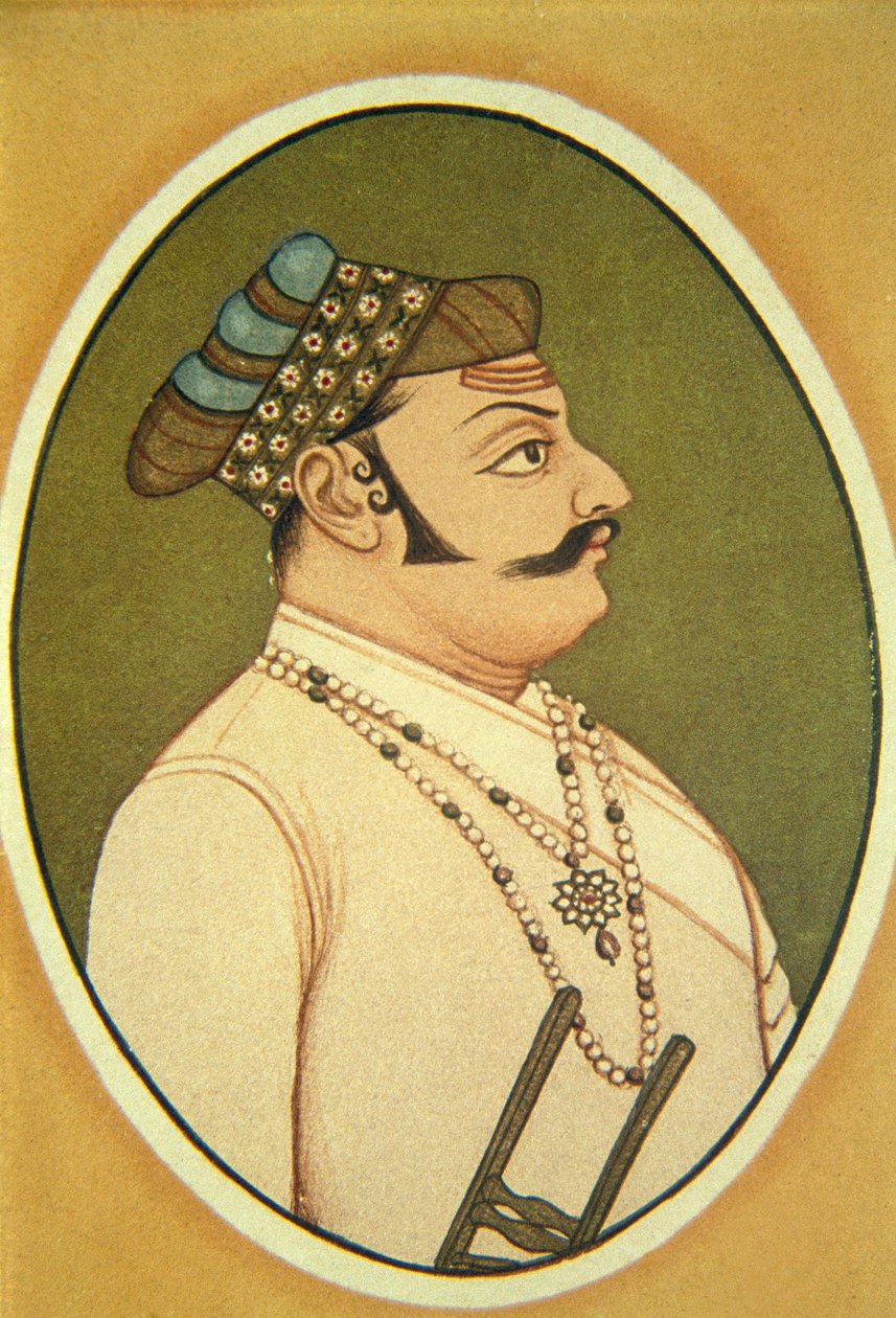 Retrato de Maharaja Udai Singh, Udaipur, Rajasthan, Índia de School Indian