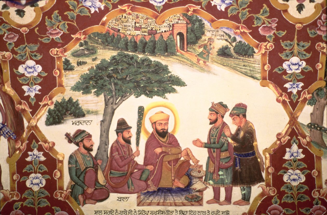 Pintura religiosa no Gurudwara Baba Atalti (foto) de School Indian