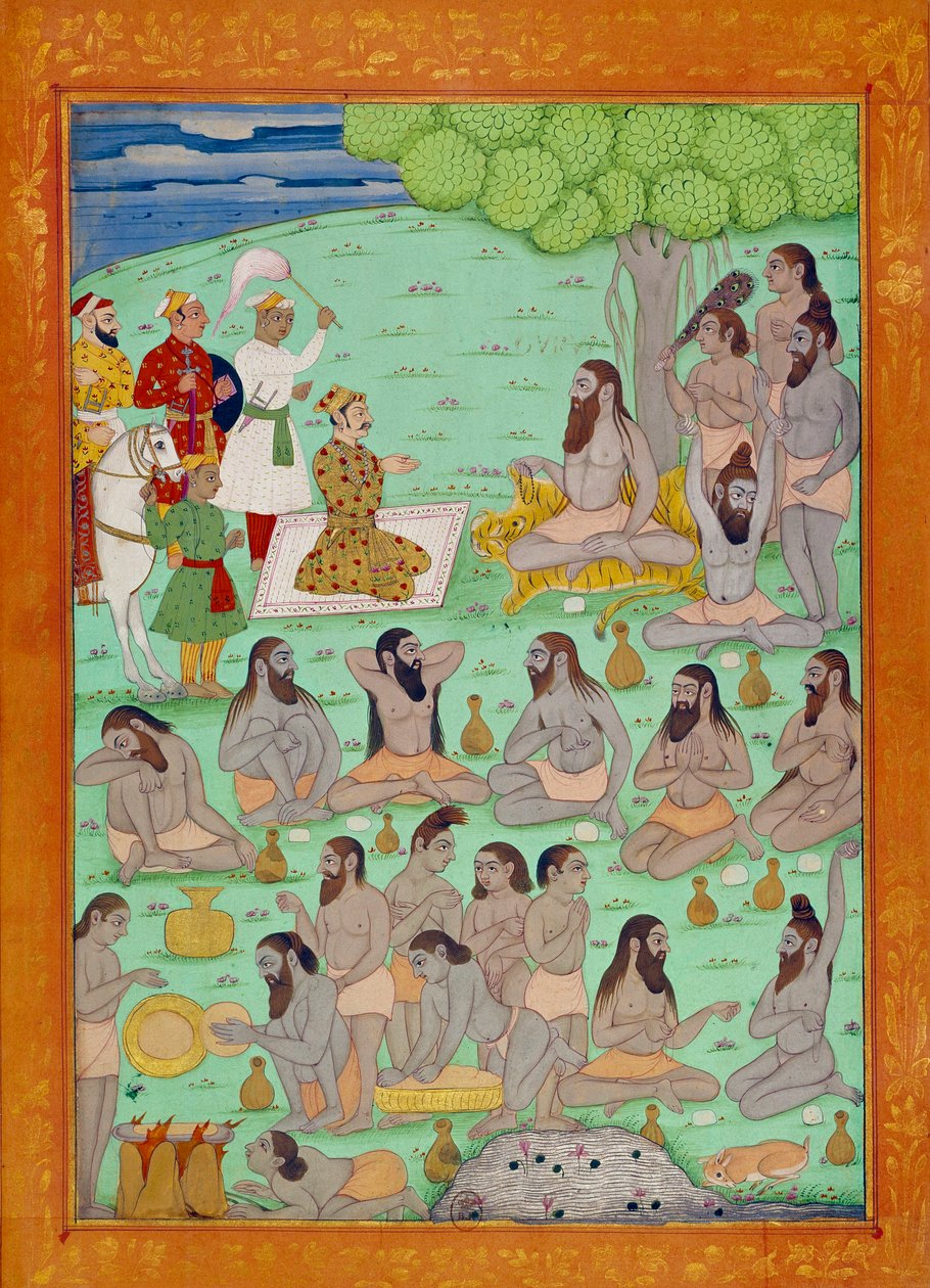 Corte soberana e guru do Shah Alem. Miniaturas indianas e persas em "History of India from Tamertante to Orangreyb" de Niccolo Manucci (1638-1717). BN, Paris. de School Indian