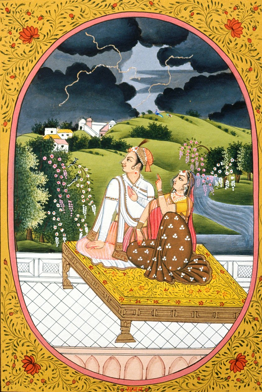 Calendário anual Imagem e pintura para um mês hindu Shravan, Índia de School Indian