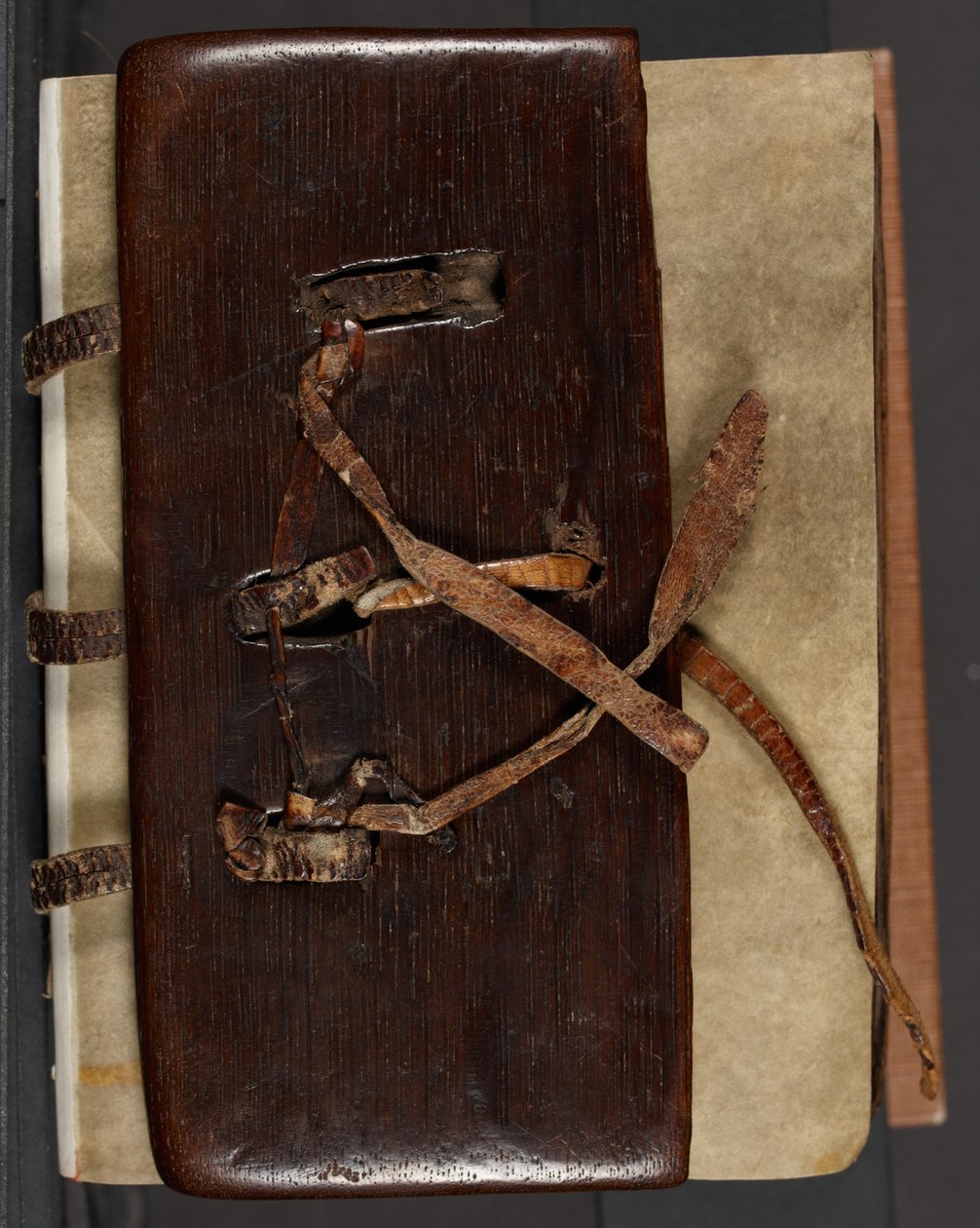 MS CCC 282 Corpus Irish Missal Book Binding, c.1120-30 (carvalho, couro e velino) de School Irish