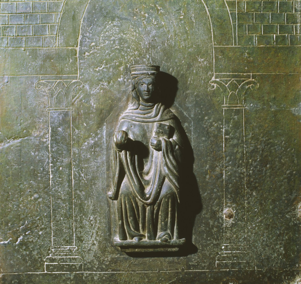 Detalhe da porta do Oratório de São João Evangelista, Itália (bronze) de School Italian