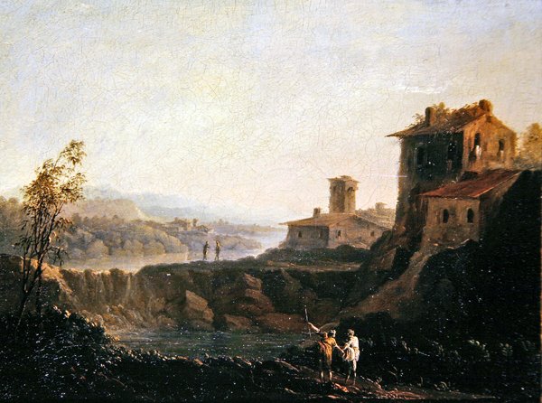 Paisagem (óleo sobre tela) de School Italian