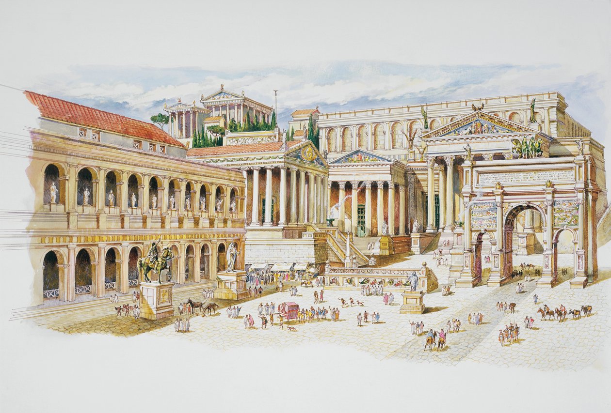 Fórum Romano (cor litho) de School Italian