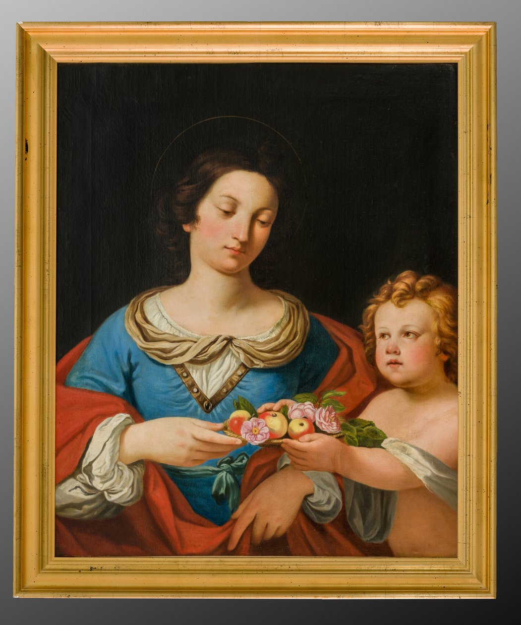 St. Dorothy (pintura a óleo sobre tela) de School Italian
