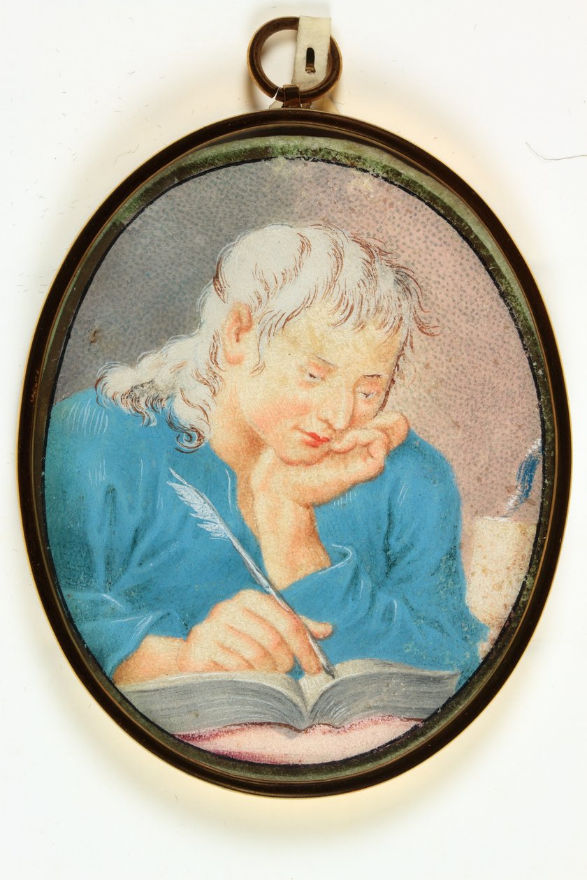 São João Evangelista (aguarela em velino) de School Italian