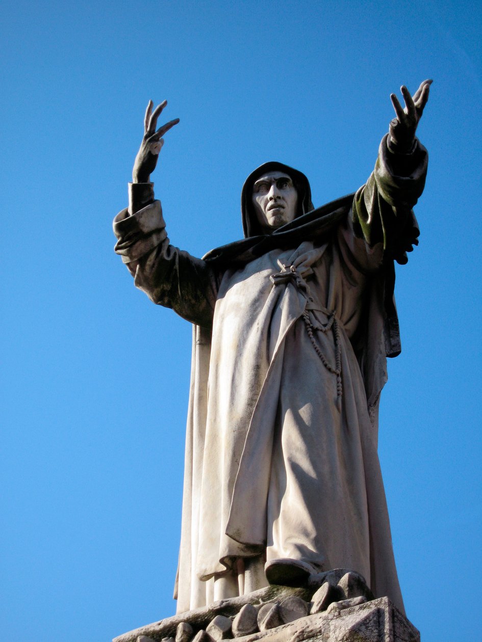 Estátua de Jerome Savonarola (Girolamo Savonarola) de School Italian