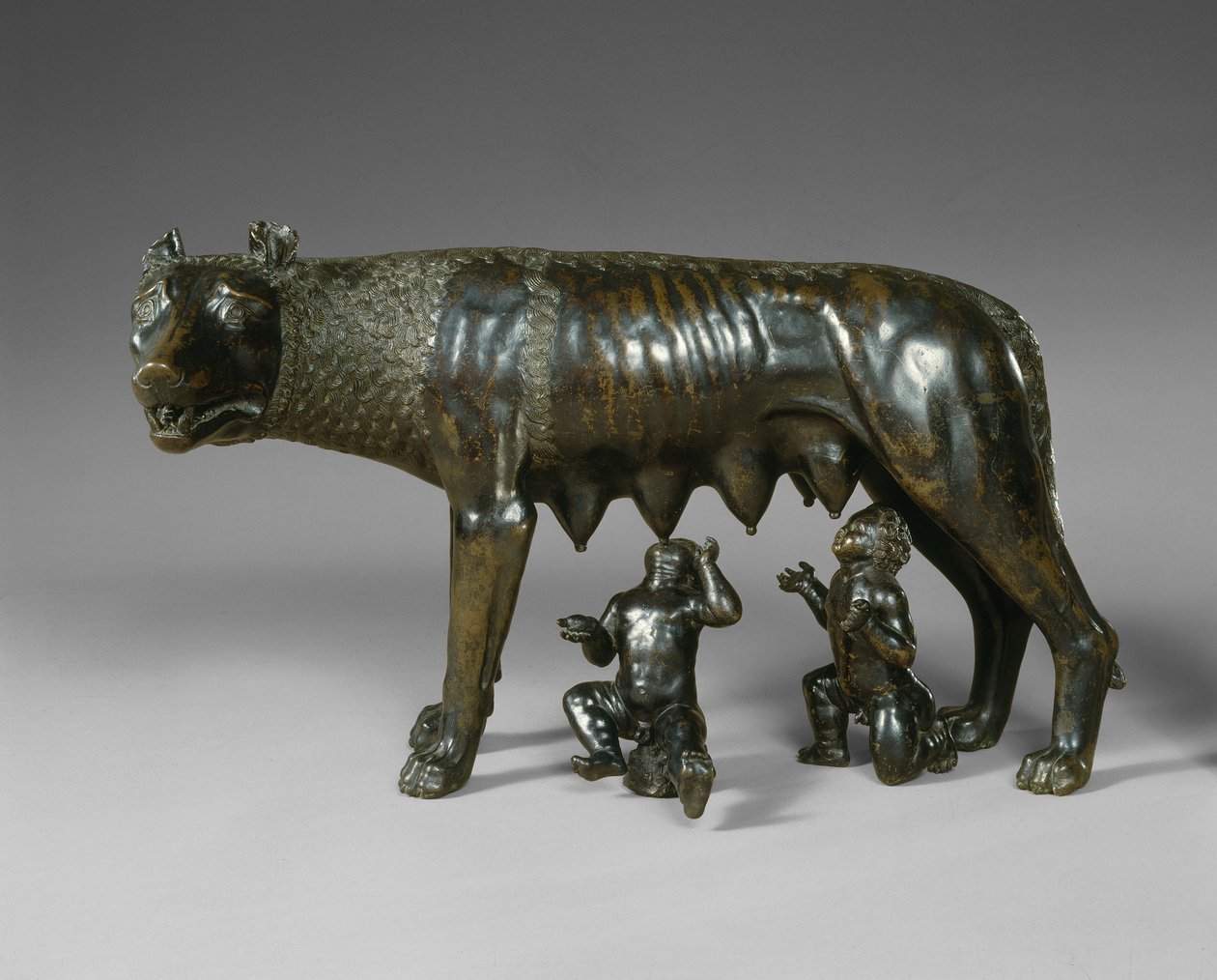O Lobo Capitolino amamentando Rômulo e Remo de School Italian