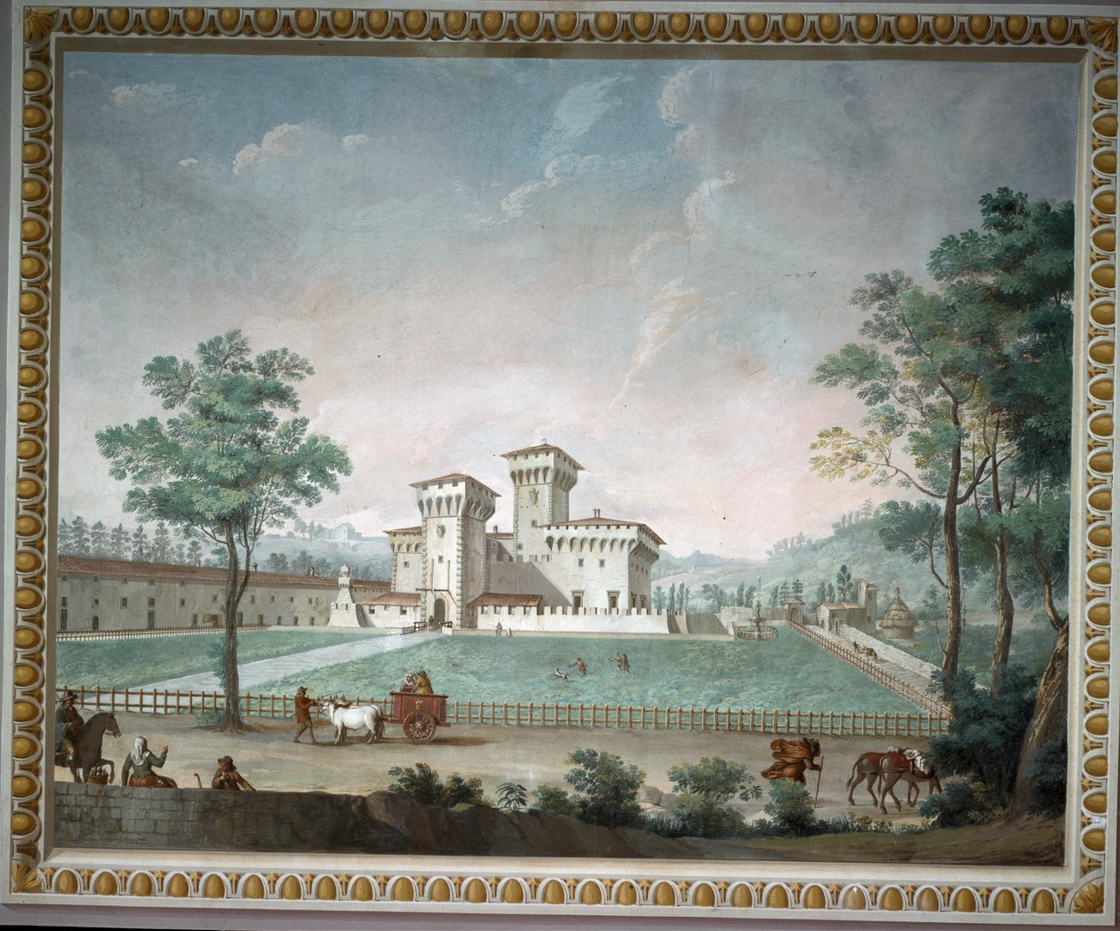 Villa Medicea de Cafaggiolo (fresco) de School Italian