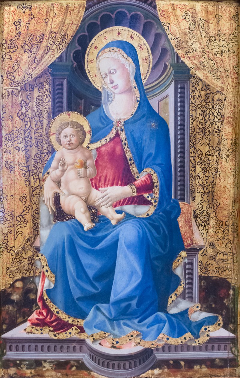 Virgem Maria e criança de School Italian