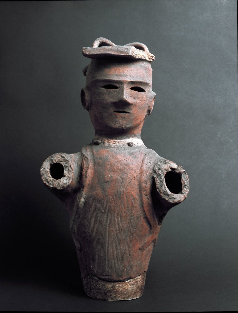 Escultura funerária em terracota (haniwa), período Kofun (250-538) de Japanese School