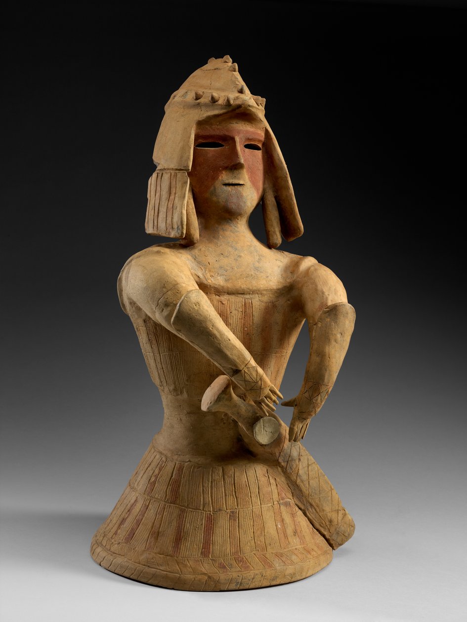 Guerreiro Haniwa, final do século 6 (cerâmica vermelha) de Japanese School