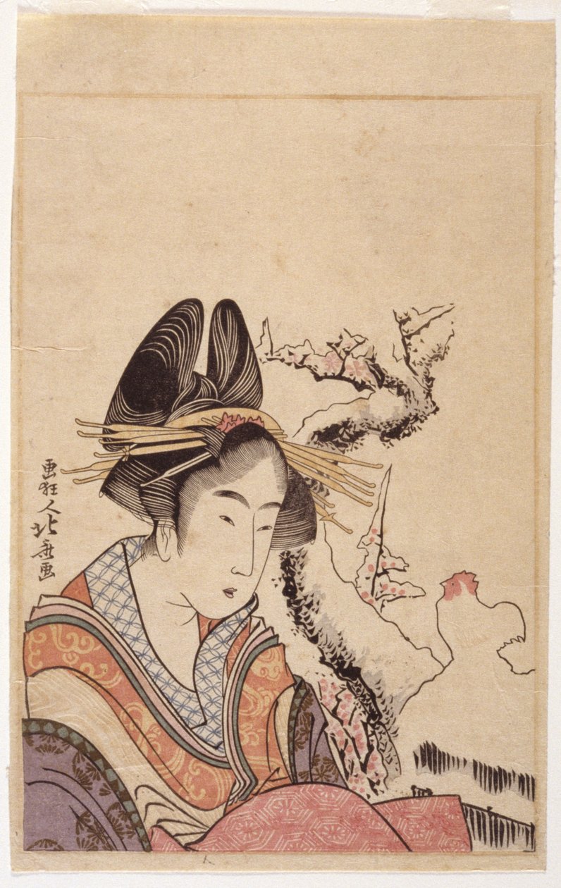 Cabeça de uma senhora (bloco de madeira) de School Japanese