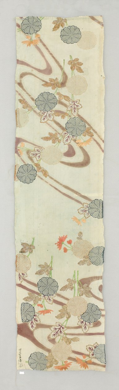 Fragmento de quimono (Pano) de Japanese School