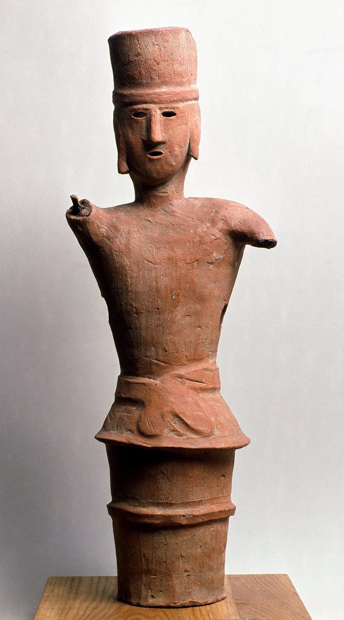 Terracota funerária Haniwa, período kofun do século 3-6 de Japanese School