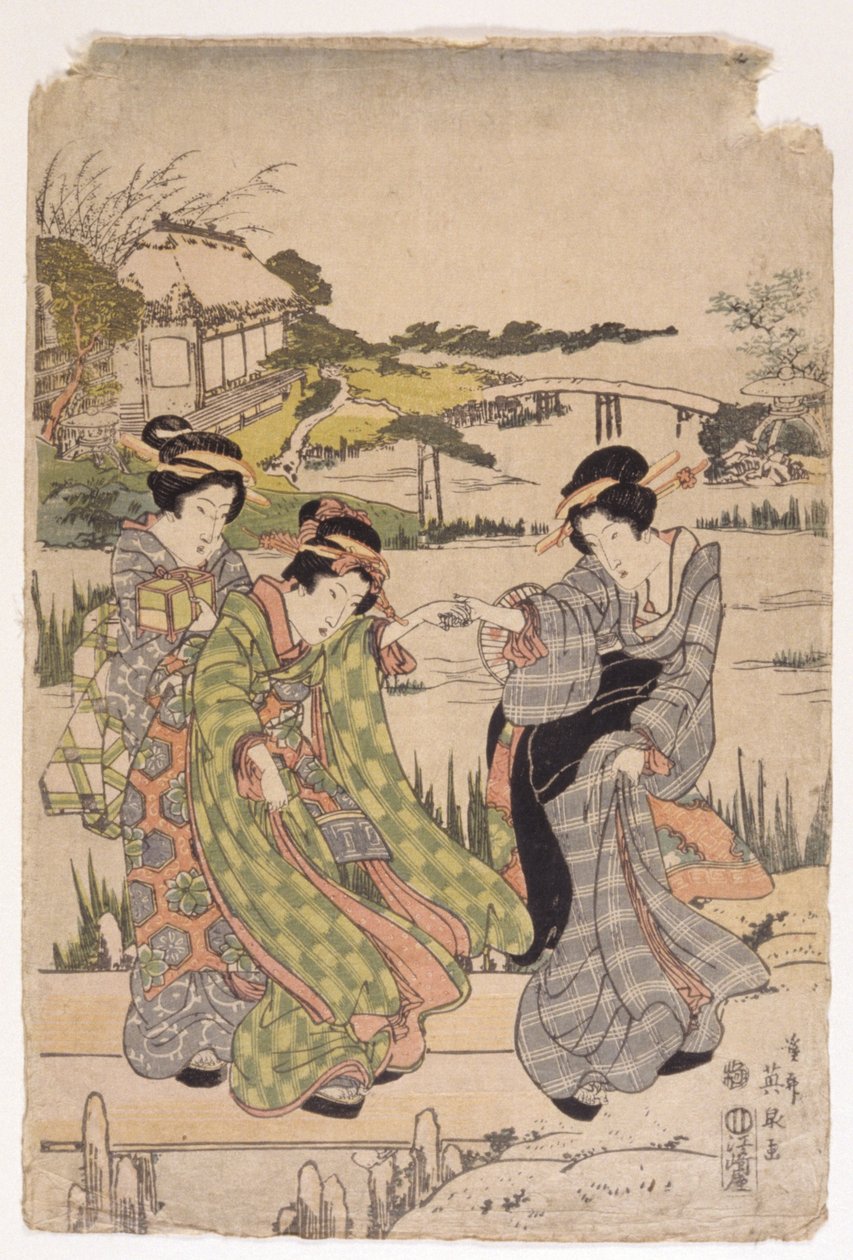 Sem título (xilogravura a cores) de School Japanese