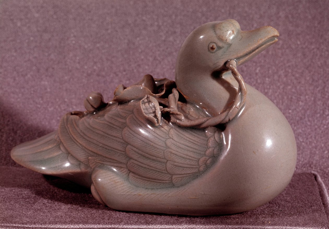 Art Coreen: Versoir em forma de pato. Período Koryo, final do século XII. Colecção Hyung pil chun de School Korean