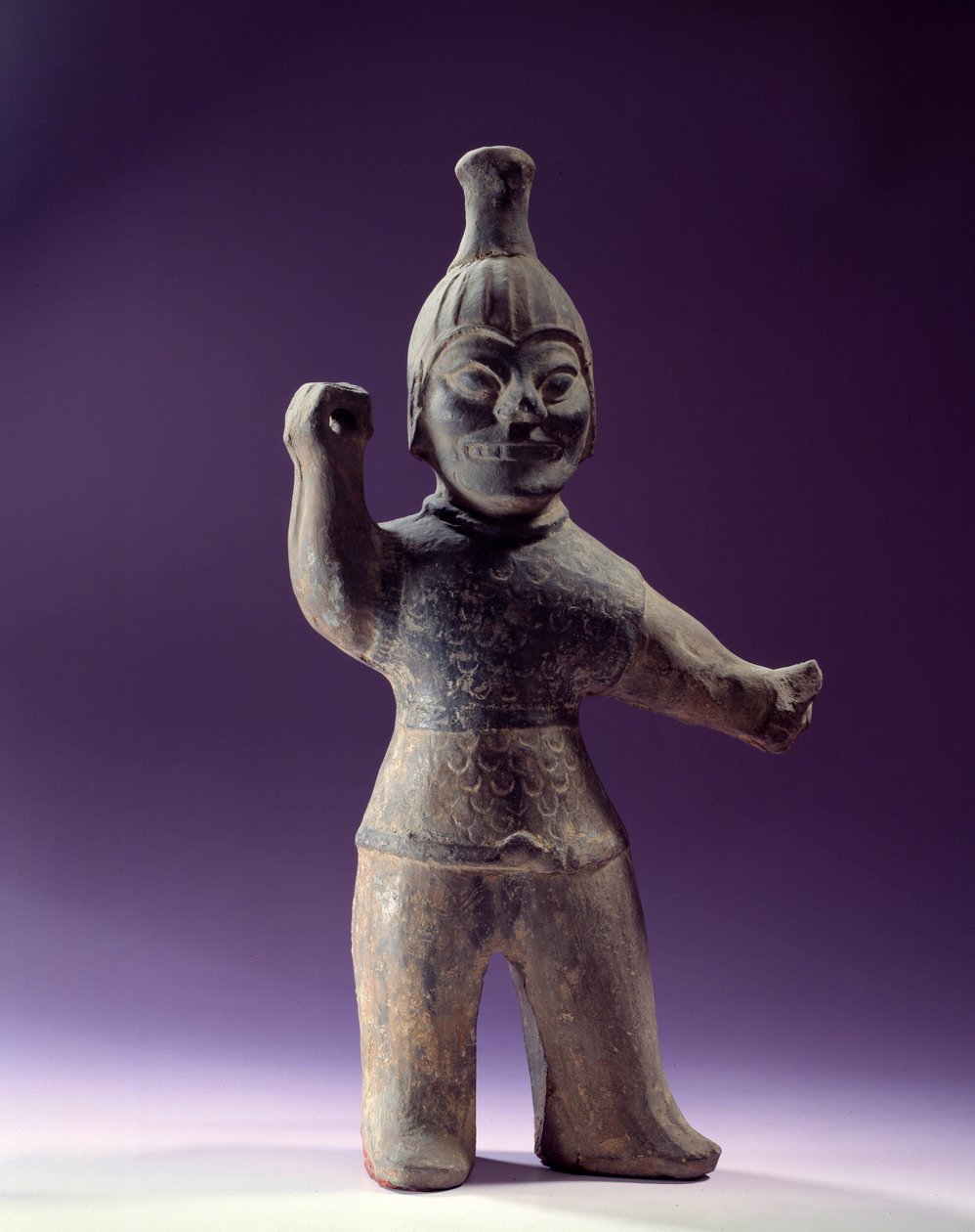 Art coreen: figura de exorcista. Período dos Três Reinos (57 a.C.-668 d.C.). Paris, Museu Cernuschi de School Korean