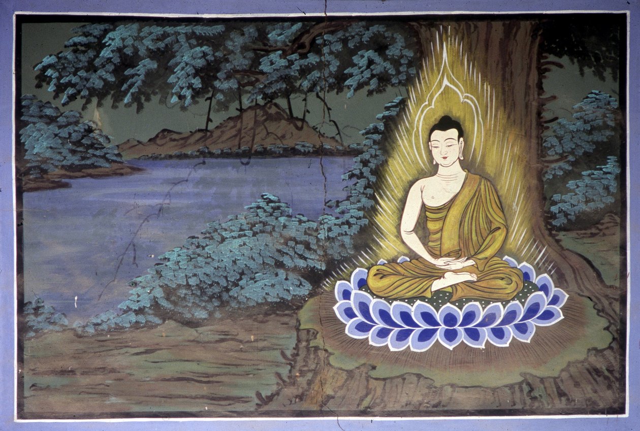 A Vida de Buda: Buda em Meditação - Templo de Yongju, Região de Suwon, Coreia do Sul. de School Korean