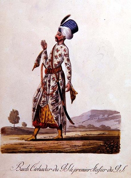 Sultão, do álbum de trajes turcos, finais do século XVIII de School Levantine