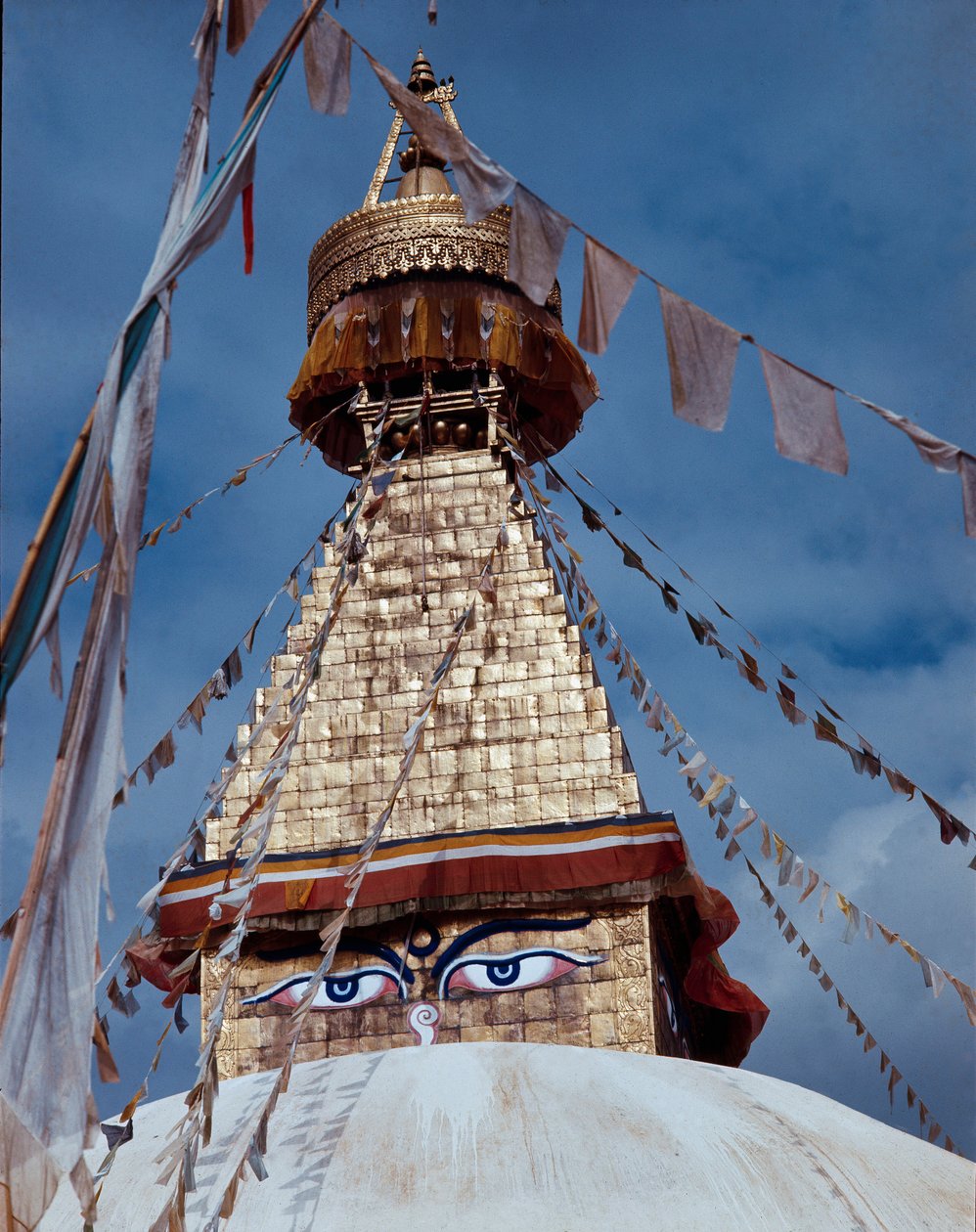 A stupa budista, século VIII de School Nepalese