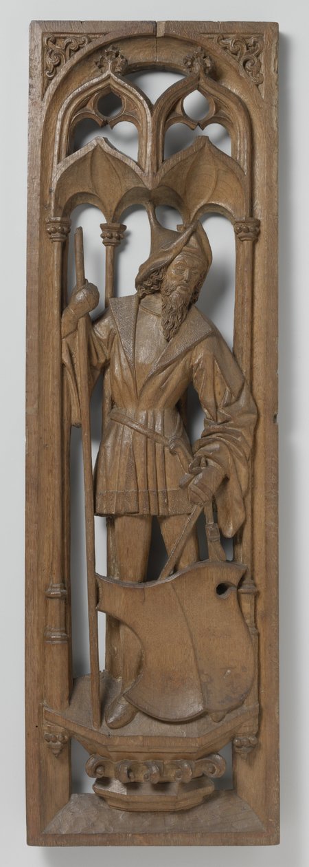 Painel de uma caixa de órgão, c. 1510-20 (carvalho com vestígios de policromia) de School Netherlandish