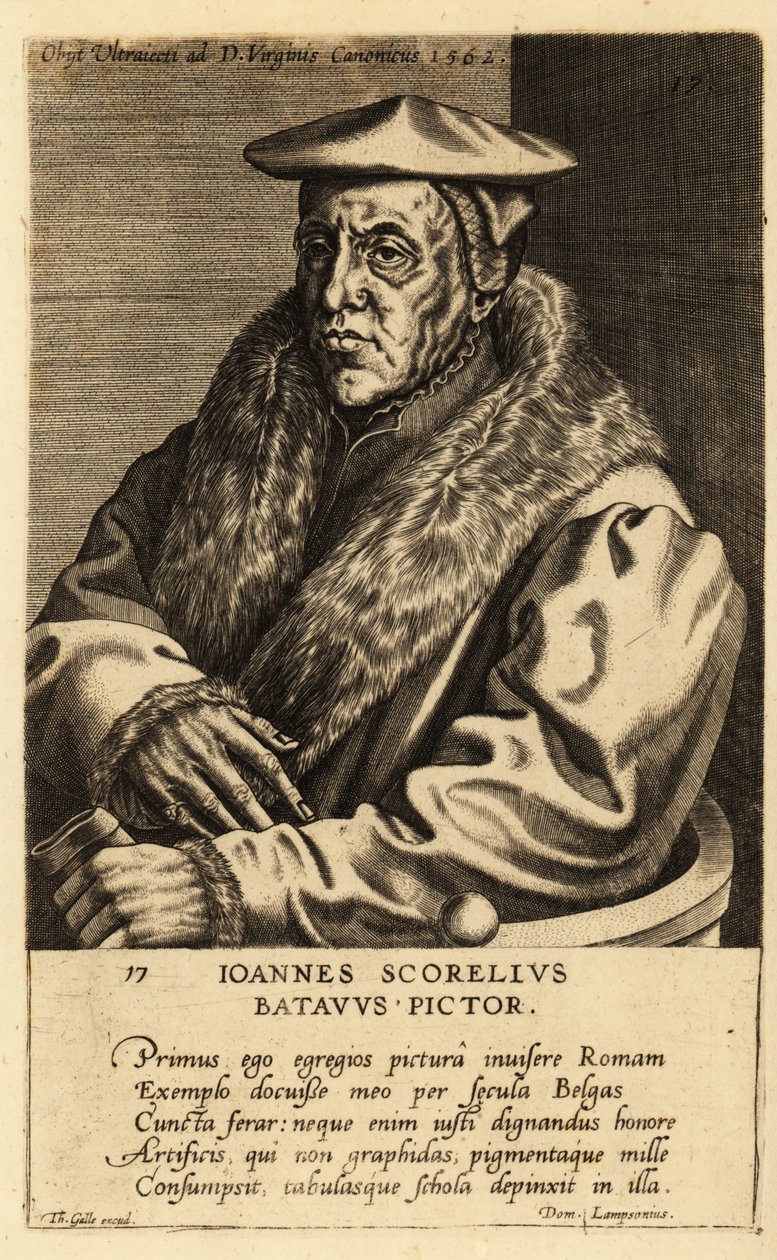 Retrato de Jan van Scorel, pintor holandês de School Netherlandish