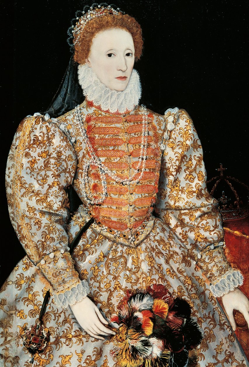 Rainha Elizabeth I, c.1575 (óleo sobre painel) de School Netherlandish