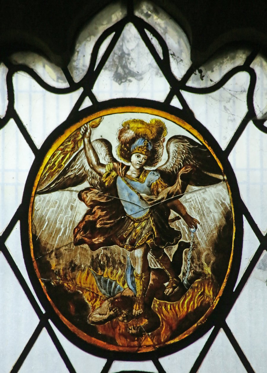 Roundel: São Miguel (vidro manchado) de School Netherlandish