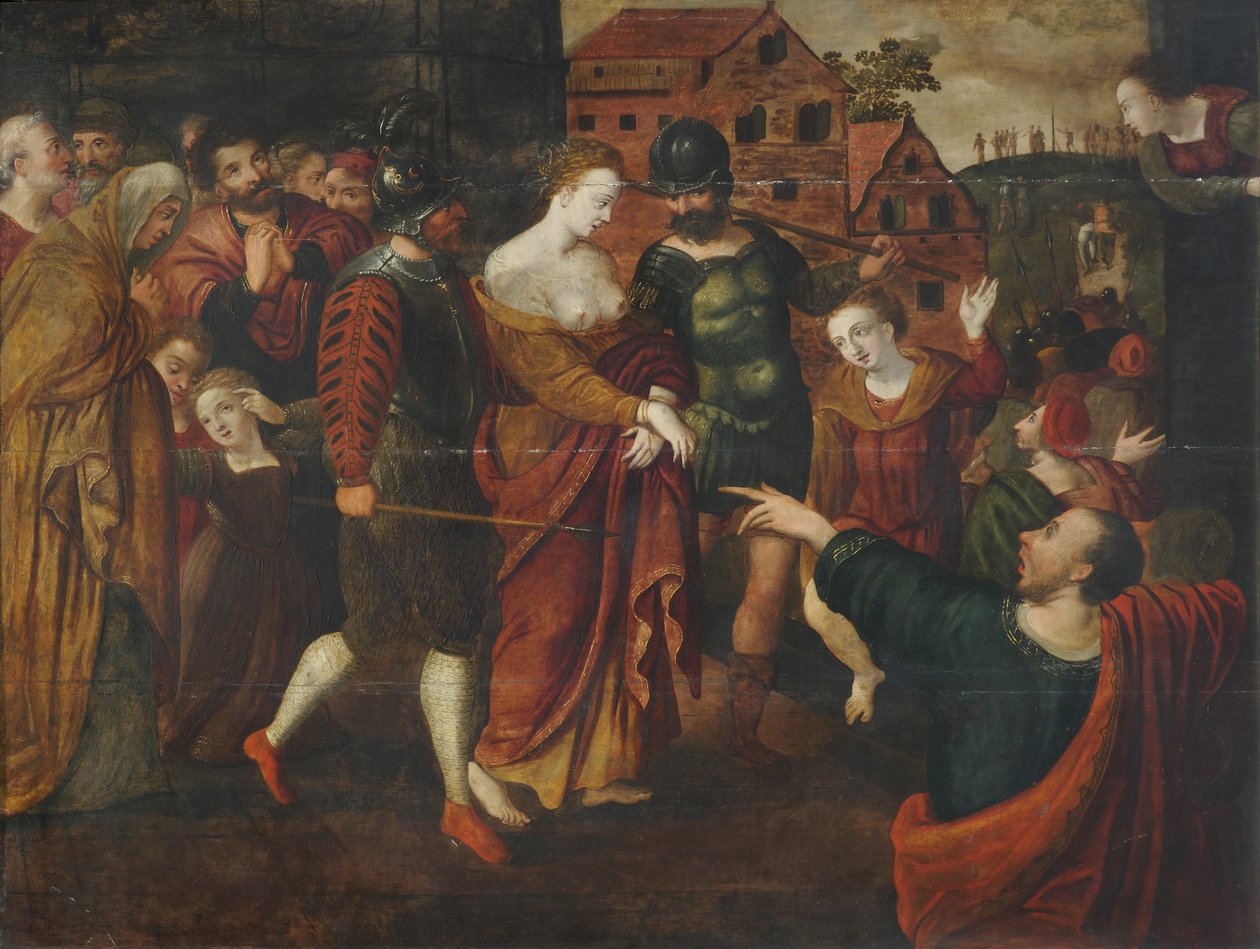 St. Agatha (óleo sobre painel) de School Netherlandish