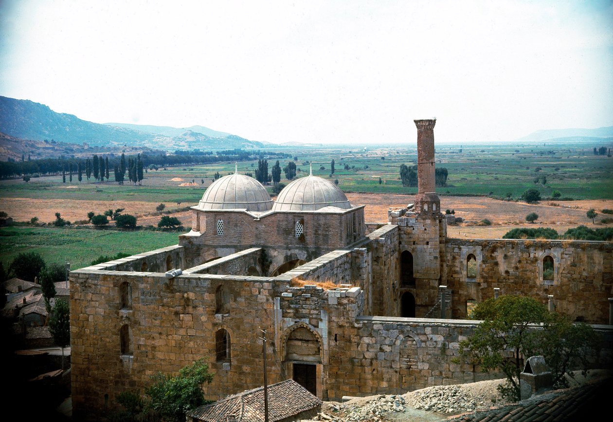 Arte Otomana: vista da Mesquita Isa Bey, Mesquita Ayasoluk de School Ottoman