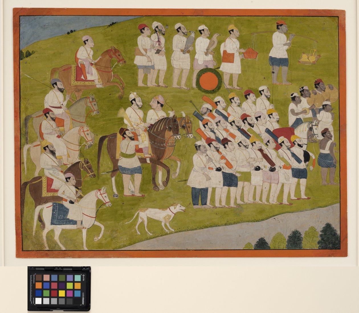 Um príncipe Bhoti se prepara para a caça, c.1800 (opaco w - c no papel) de School Pahari