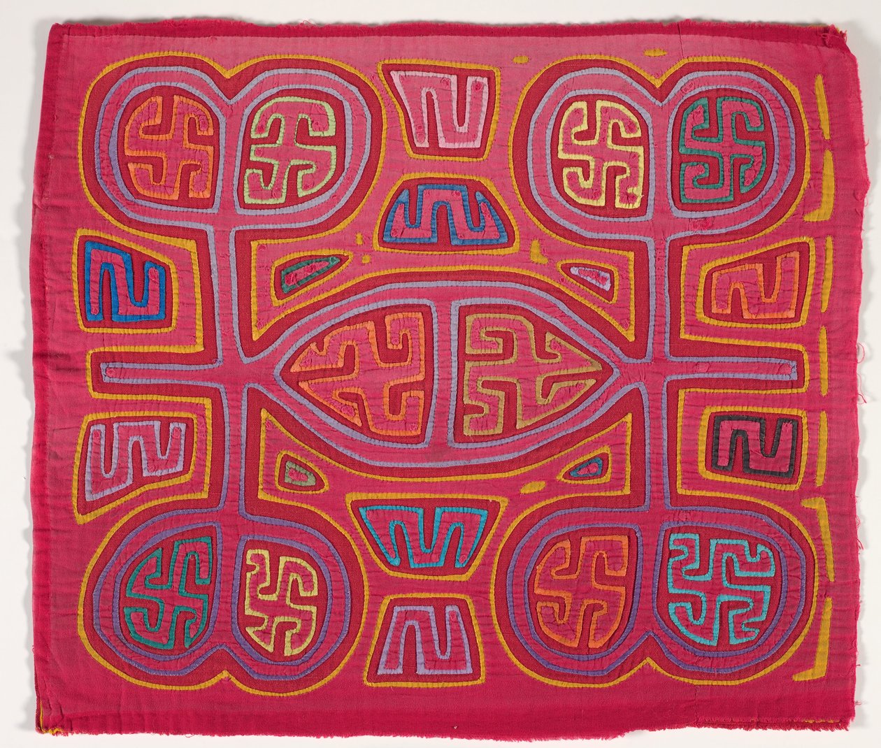 Painel de camisas (mola), Povo Kuna, Ilhas San Blas, c.1950s (algodão aplicado) de School Panamanian
