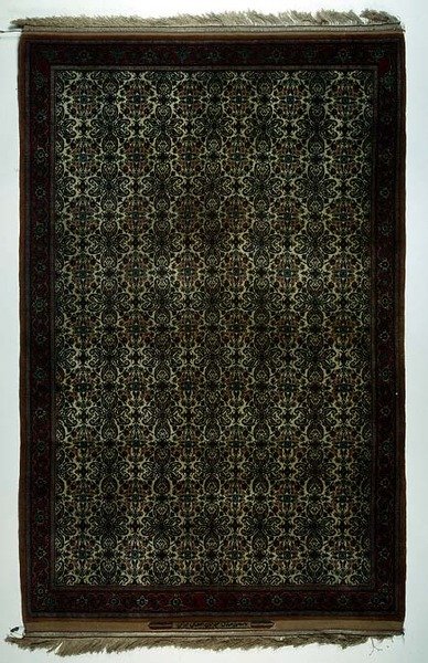 Tapete Isfahan com cartucho de inscrição de School Persian