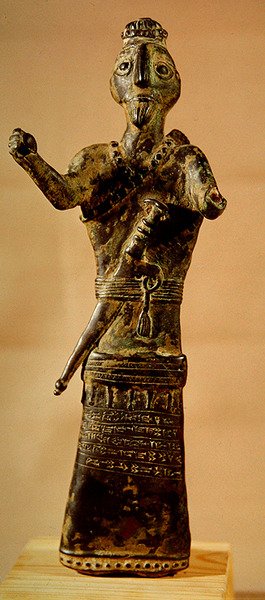 Estatueta de um Guerreiro, c.1200 a.C. (bronze) de School Persian