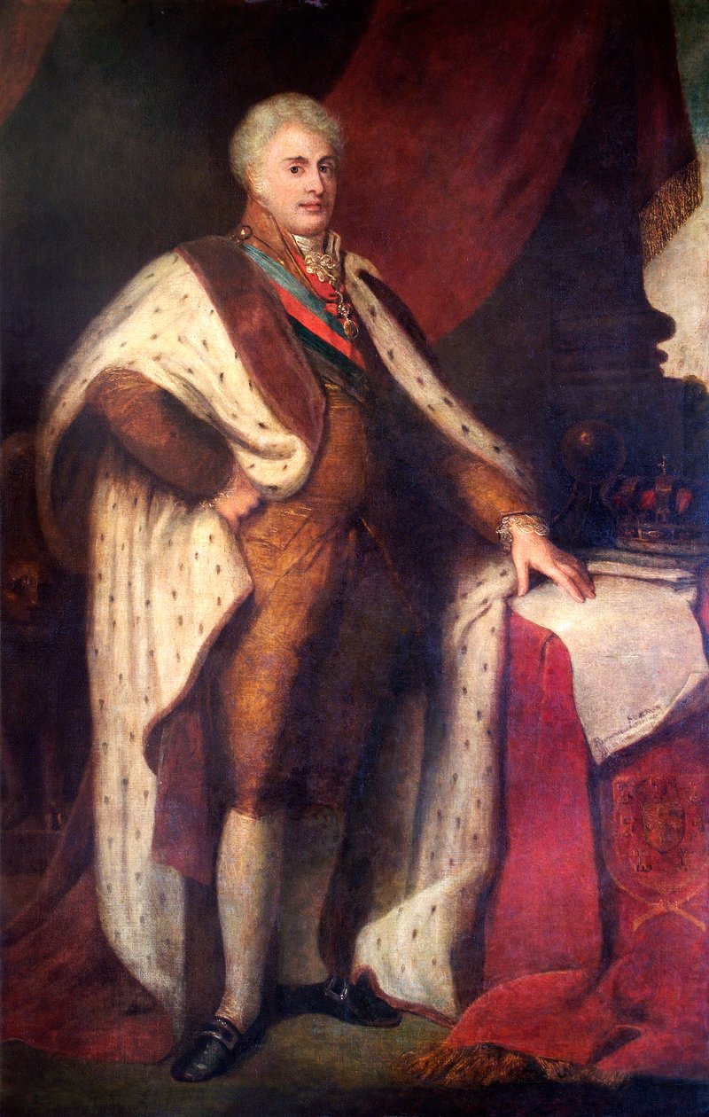 Rei João VI (óleo sobre tela) de School Portuguese