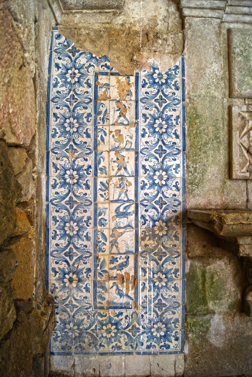 Painel com cenas de caça, Tarouca, Portugal (azulejos cerâmicos) de School Portuguese