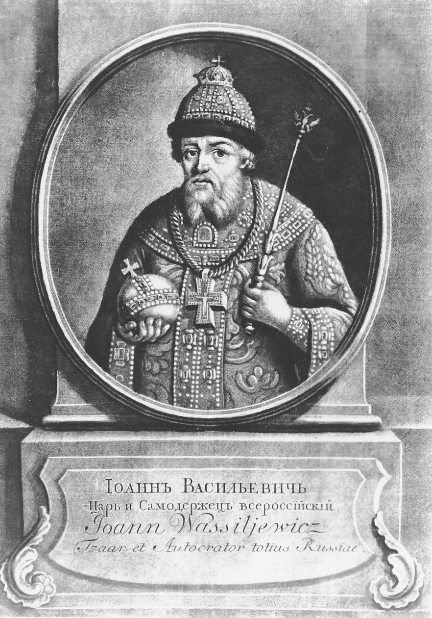 Ivan IV, o Terrível, czar da Rússia (lito) de School Russian