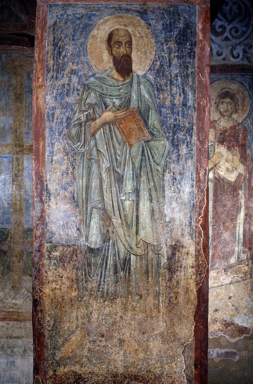 "O apóstolo Paulo" ícone russo. Século XI. Catedral de St. Sophia, Kiev, Ucrânia de School Russian