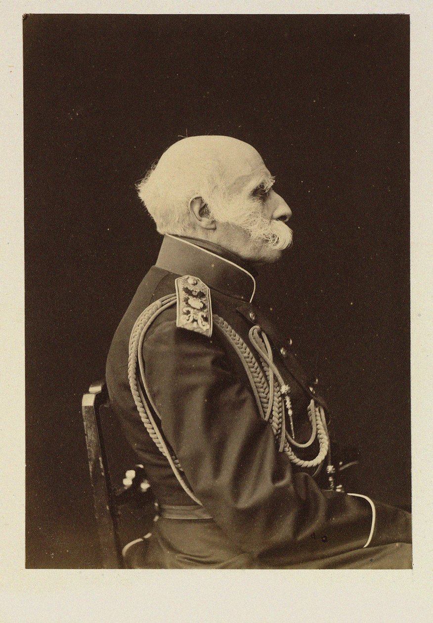 Conde Friedrich Benjamin von Lutke, navegador alemão, geógrafo e explorador do Báltico, sujeito do Império Russo - Retrato do Conde Fyodor Petrovich Litke (1797-1882), Anónimo . Litografia de School Russian