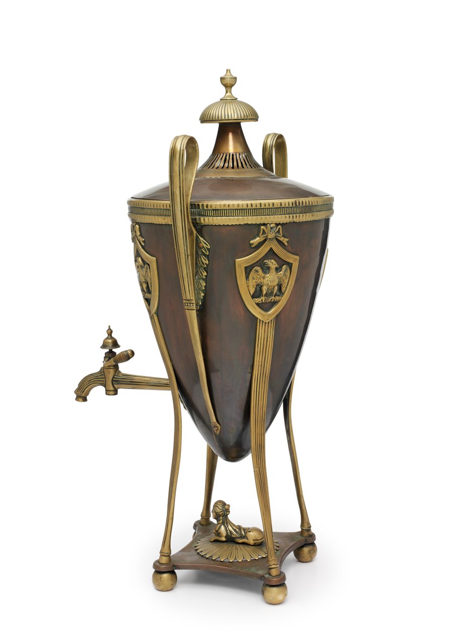 samovar de Napoleão, c.1815 (urna, café) de School Russian