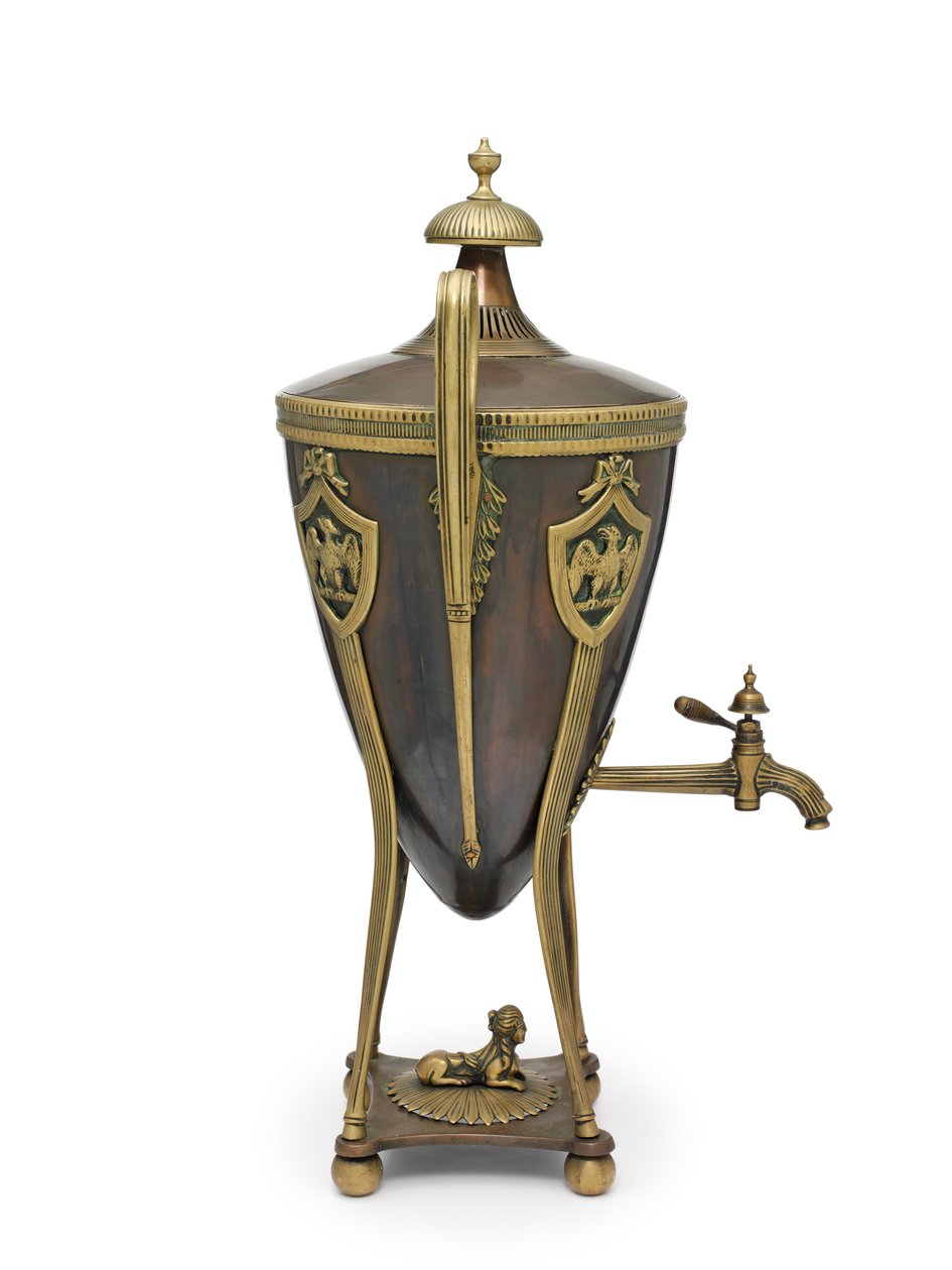 samovar de Napoleão, c.1815 (urna, café) de School Russian
