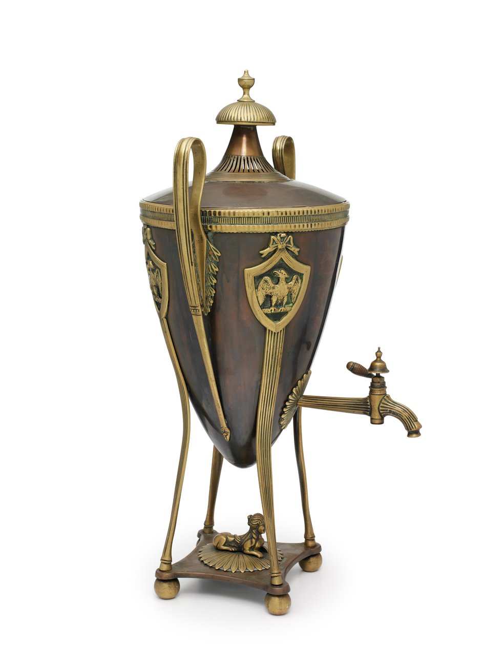 samovar de Napoleão, c.1815 (urna, café) de School Russian