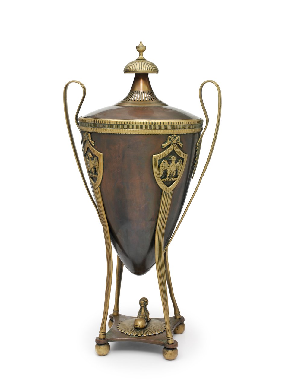 samovar de Napoleão, c.1815 (urna, café) de School Russian